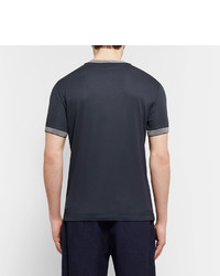 Giorgio Armani Slim Fit Contrast Trimmed Jersey T Shirt