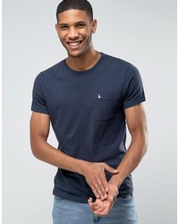 Jack Wills T Shirt With Pocket In Slim Fit In Navy Neps
