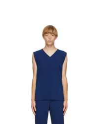 Homme Plissé Issey Miyake Blue Colorful Pleats Tank Top