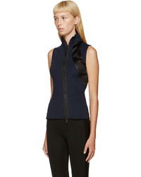 Paco Rabanne Navy And Black Zippered Tank Top