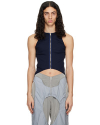 Dion Lee Navy Fin Tank Top
