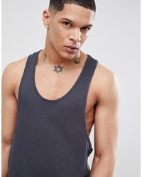 ASOS DESIGN Vest With Extreme Racer Back In Grey