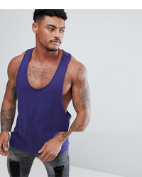 ASOS DESIGN Vest With Extreme Racer Back In Purple