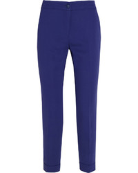 Etro Sigaretta Stretch Crepe Tapered Pants Royal Blue