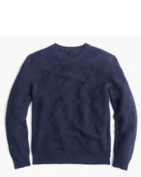J.Crew Cotton Textured Stitch Crewneck Sweater