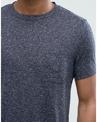 Asos T Shirt With Pocket In Textured Linen Fabric