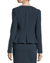 Nanette Lepore Ava Zip Front Textured Knit Jacket