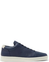 Navy Textured Sneakers