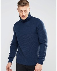 Bellfield Roll Neck Textured Knitted Sweater