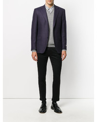 Canali Textured Fitted Blazer
