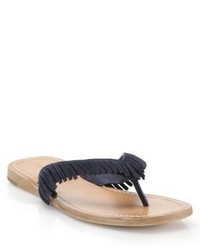 Frye Perry Feathered Suede Thong Sandals