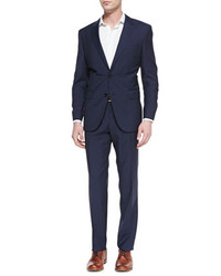 Hugo Boss James Pinstriped Two Piece Suit Navy