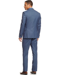 Kenneth Cole Reaction Light Blue Slim Fit Vested Suit