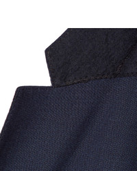 Hugo Boss Navy Slim Fit Wool And Silk Blend Three Piece Suit