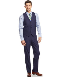 Tommy Hilfiger New Blue Sharkskin Vested Trim Fit Suit