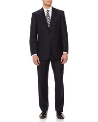 Hickey Freeman Two Piece Wool Suit Navy
