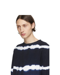 MSGM Blue Tie Dye Stripes Sweater