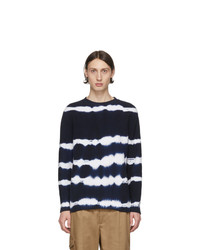 MSGM Blue Tie Dye Stripes Sweater