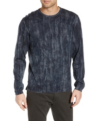 John Varvatos Star USA Noah Regular Fit Distressed Crewneck Sweater
