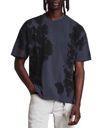 AllSaints Hagen Oversize Tie Dye Organic Cotton T Shirt In Deep Space Blue At Nordstrom