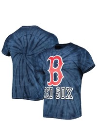 STITCHES Navy Boston Red Sox Spider Tie Dye T Shirt