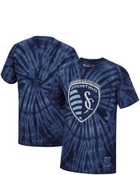 Mitchell & Ness Navy Sporting Kansas City Vintage Tie Dye T Shirt
