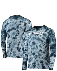 New Era Navy New England Patriots Tie Dye Long Sleeve T Shirt