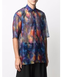 Corelate Semi Sheer Abstract Shortsleeved Shirt