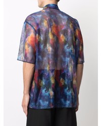 Corelate Semi Sheer Abstract Shortsleeved Shirt