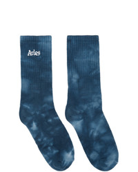 Aries Blue Tie Dye Socks