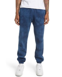 NANA JUDY Authentic Tie Dye Stretch Cotton Track Pants In Navy Tie Dye At Nordstrom