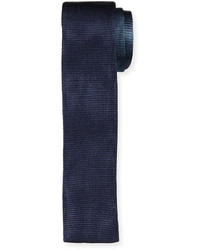 Hugo Boss Boss Colorblock Knit Skinny Tie Navy