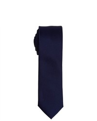 Brand Q Solid Navy Blue Slim Neck Tie