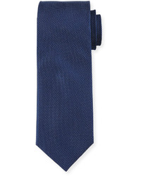 Neiman Marcus Dash Pattern Silk Tie Navy