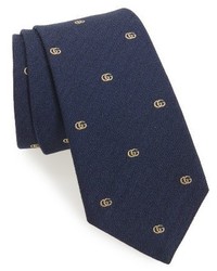 Gucci Gg Chevron Jacquard Tie