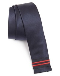 Hugo Woven Silk Tie Navy Regular