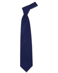 Forzieri Solid Dark Blue Extra Long Tie