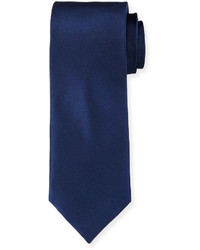 Neiman Marcus Solid Silk Tie Navy