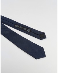 Asos Textured Tie In Navy