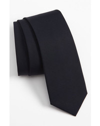 The Tie Bar Woven Cotton Tie Midnight Navy Regular