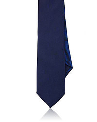 Title Of Work Title Of Work Fine Striped Faille Necktie Blue