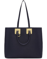 Sophie Hulme Navy Cromwell East West Tote