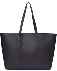 Saint Laurent Navy Large East West Shopping Tote