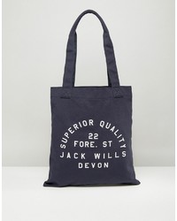 Jack Wills Navy Tote Bag