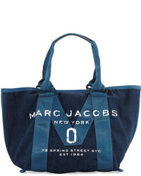 Marc Jacobs New Logo Denim Tote Bag Blue