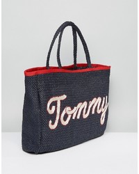 Tommy Hilfiger Woven Summer Beach Tote Bag