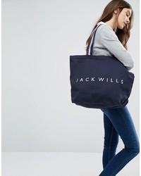 Jack Wills Zip Shopper Bag