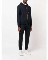 Kiton Logo Embroidered Hooded Tracksuit