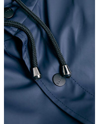 Rains Blue Long Waterproof Jacket