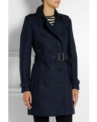 Burberry Brit Cotton Blend Twill Trench Coat